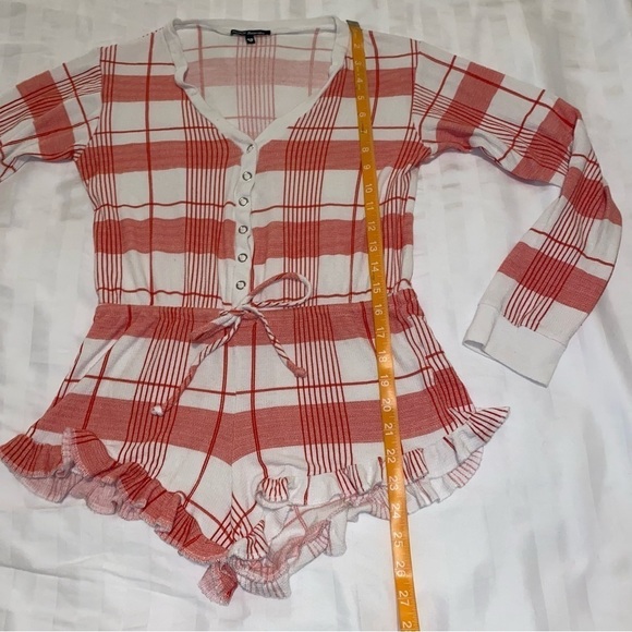 Wildfox Couture Red Thermal Plaid Romper - Picture 9 of 9
